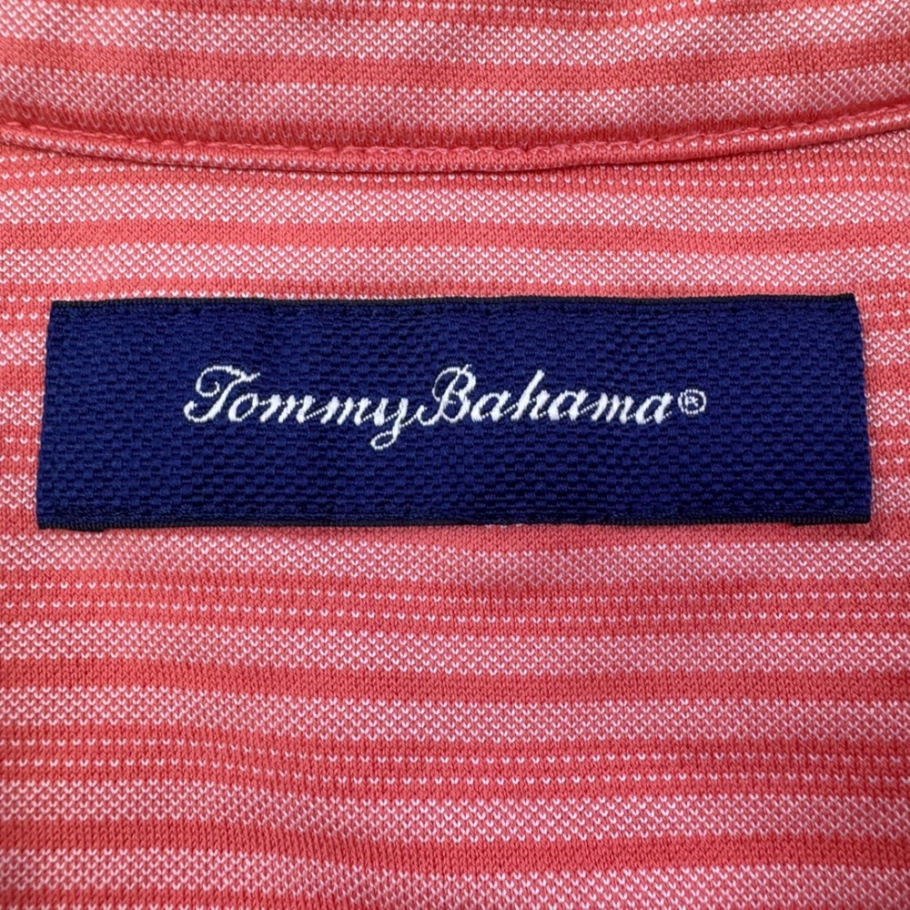 Tommy Bahama Mens XXL Coral Striped Pima Cotton Blend Short Sleeve Polo Shirt - Picture 5 of 9